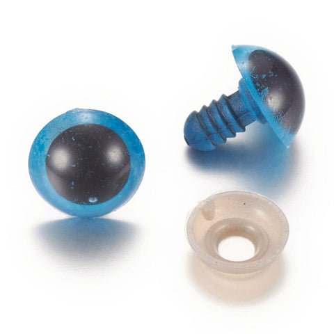 BeadsBalzar Beads & Crafts Craft Plastic Doll Eyes Stuffed Toy Eyes, Safety Eyes, Dodger Blue Size: about 8mm in diameter.