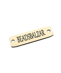 BeadsBalzar Beads & Crafts Custom Laser Engraved Plexi Link Light Gold 30x8.4mm