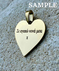 BeadsBalzar Beads & Crafts Custom Laser Engraving 304 Stainless Steel, Heart, 25x23.5x1.4mm