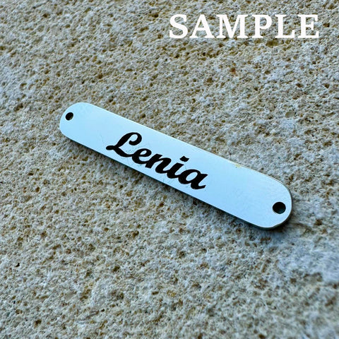 BeadsBalzar Beads & Crafts Custom Laser Engraving using 304 Stainless Steel Connector Charms, Oval Link, 6x35mm