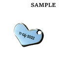 BeadsBalzar Beads & Crafts Custom Laser Enraving service 316 Stainless Steel Pendants, Heart, 19mm long
