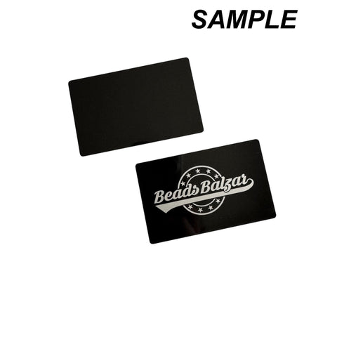 BeadsBalzar Beads & Crafts Custom personalized Aluminium Name Cards, for Laser Engraved Custom Visiting Business Cards