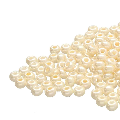 BeadsBalzar Beads & Crafts Czech Seed Beads Light Eggshell 11/0 Color code 46113