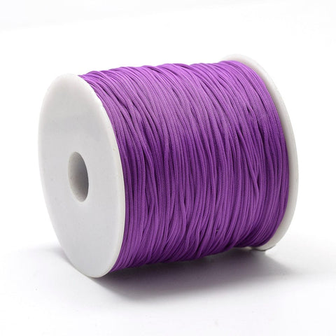 BeadsBalzar Beads & Crafts DARK ORCHID (PC7044-06) (PC7044-X) Polyester Cords Macrame Thread, 0.8mm  (+/- 120 METS)