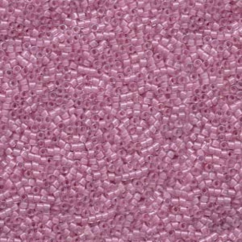 BeadsBalzar Beads & Crafts (DB0072-50G) Miyuki Delica 11-0 Lined Pale Lilac AB (50 GMS)