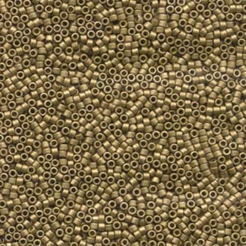 BeadsBalzar Beads & Crafts (DB0371-50G) Miyuki Delica 11-0 Metallic Olive Gold Plated (50 GMS)