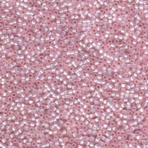 BeadsBalzar Beads & Crafts (DB0624-50G) MIYUKI DELICA 11/0 SILVER LINED LT. PINK ALABASTER DYED (50 GMS)