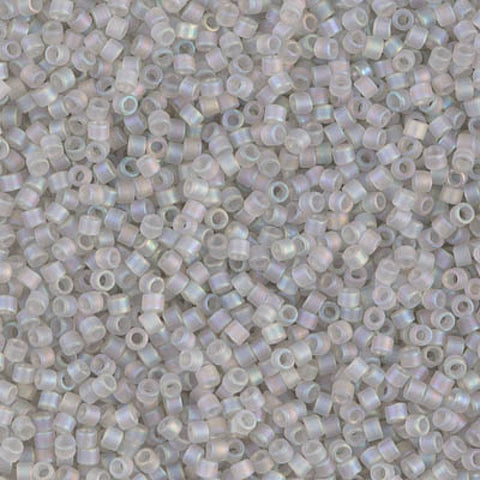 BeadsBalzar Beads & Crafts (DB1286-50G) MIYUKI DELICA 11/0 MATTED TRANSPARENT GREY MIST AB (50 GMS)