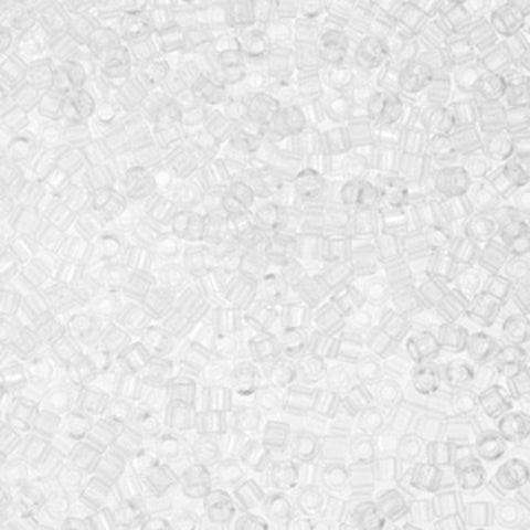 BeadsBalzar Beads & Crafts (DBM0141-100G) MIYUKI DELICA 10/0 TRANSPARNT CRYSTAL (100 GMS)
