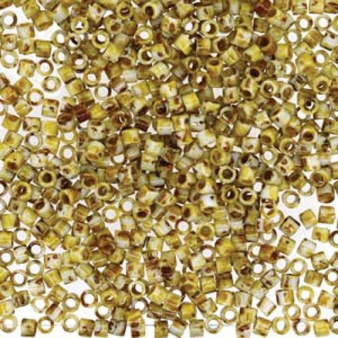 BeadsBalzar Beads & Crafts DBM2262 Miyuki Delica 10/0 opaque orange yellow picasso (10g)
