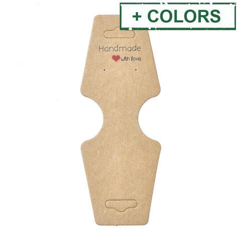 BeadsBalzar Beads & Crafts (DC8753-X) Cardboard Fold Over Paper Display Hanging Cards, , 45x120mm (20 PCS)