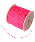 BeadsBalzar Beads & Crafts DEEP PINK (NC5164-F106) (NC5164-X) Braided Nylon Thread Nylon String, Red  0.8mm  (+/-90METS)
