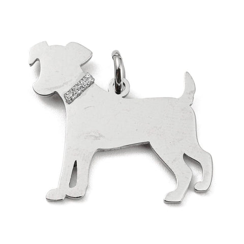 BeadsBalzar Beads & Crafts DOG STYLE 1 304 Stainless Steel dog or Cat Stamping / laser Engravable Pendant tags