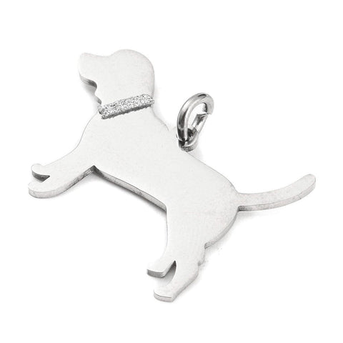 BeadsBalzar Beads & Crafts DOG STYLE 2 304 Stainless Steel dog or Cat Stamping / laser Engravable Pendant tags