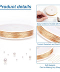 BeadsBalzar Beads & Crafts Eco-Friendly Round Copper Wire, Copper Beading Wire for Jewelry Making, Long-Lasting Plated, Golden 0.8mm
