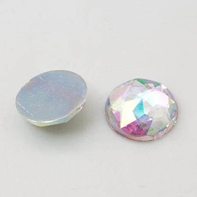 BeadsBalzar Beads & Crafts (FB3468-17) Imitation Taiwan Acrylic Rhinestone Flat Back Cabochons, Faceted, 10x4mm (10 GMS/+-60 PCS)