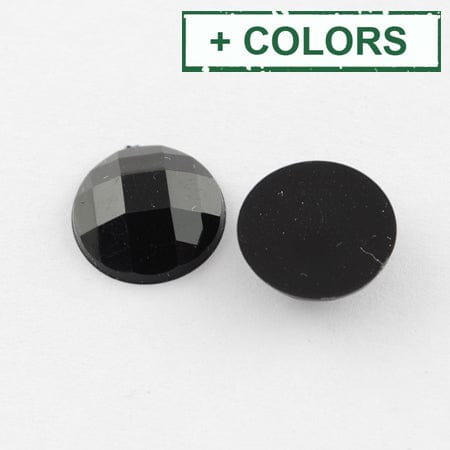 BeadsBalzar Beads & Crafts (FB3476-X) Acrylic Rhinestone Cabochons, Flat Back, 20x6mm (20 PCS)