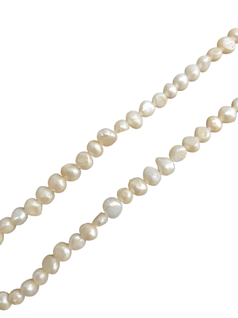 BeadsBalzar Beads & Crafts Freshwater Pearl Beads Strands, Floral White, 4-7mm, Hole: 0.5m