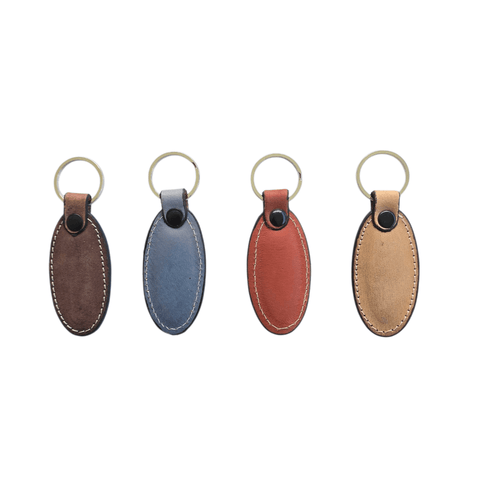BeadsBalzar Beads & Crafts Genuine Real Buffalo Leather Key Rings Dyed