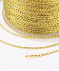 BeadsBalzar Beads & Crafts GOLDEN 0.8mm Metallic Thread, Embroidery Thread