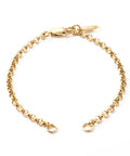 BeadsBalzar Beads & Crafts GOLDEN (SB8830-03) (SB8830-01) 304 Stainless Steel Rolo Chain Bracelet (1 PC)