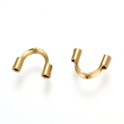 BeadsBalzar Beads & Crafts GOLDEN (SE7866-18G) (SE7866-X-30PC) 316 Stainless Steel Wire Guardian, 6.3~7mm (30 PCS)