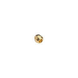 BeadsBalzar Beads & Crafts (GQ6495A-100PC) Brass bead spacer faceted 4mm  Hole:  1.7mm (100 PCS)