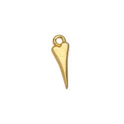 BeadsBalzar Beads & Crafts (GQ6517A) 5 x 15mm Heart spike motif pendant 16mm  (15 PCS)