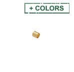 BeadsBalzar Beads & Crafts (GQ8904-X) 1.4x1.4mm Brass end cap cylinder crimp Φ1,3mm  (XXX GMS)
