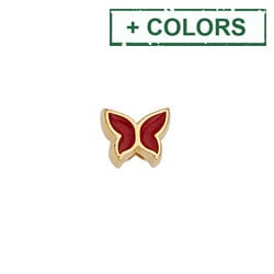 BeadsBalzar Beads & Crafts (GQB9165-X) Alloy Butterfly bead 9x8mm (2 PCS)