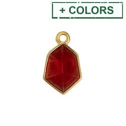 BeadsBalzar Beads & Crafts (GQC8961-X) Alloy Motif hexagon conical setting pendant 11x17mm (2 PCS)