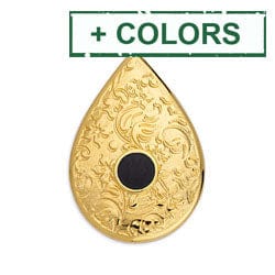 BeadsBalzar Beads & Crafts (GQD6935X-6PC) Alloy Drop motif ethnic textured pattern 18X27mm (6 PCS)