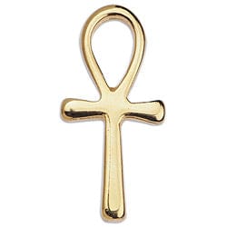 BeadsBalzar Beads & Crafts (GQH8748-18KT) Alloy Ankh cross motif pendant 37mm (2 PCS)