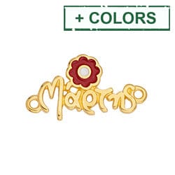 BeadsBalzar Beads & Crafts (GQM9161-X) Alloy Motif Μάρτης with daisy with 2 rings 26x13mm (1 PC)