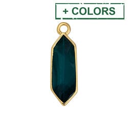 BeadsBalzar Beads & Crafts (GQP8960-X) Alloy Motif hexagon conical pendant 8x23mm (2 PCS)