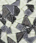BeadsBalzar Beads & Crafts GRAY MIX Irregular Transparent Glass Cabochons, Mosaic Tiles, for Home Decoration or DIY Crafts