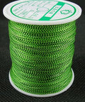 BeadsBalzar Beads & Crafts GREEN 0.8mm Metallic Thread, Embroidery Thread