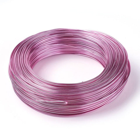 BeadsBalzar Beads & Crafts HOT PINK Aluminum Wire, Flexible Craft Wire, 1.5mm (15 Gauge); 100m/500g