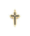 BeadsBalzar Beads & Crafts ION GOLD PLATED (SC8766G) (SC8766-X) 304 Stainless Steel Pendants, with Enamel, Cross, 33.5x20mm (2 PCS)