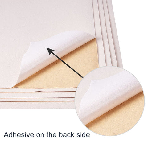 BeadsBalzar Beads & Crafts IVORY (SF9100-B) (SF9100-X) Velvet Fabric Sticky Back Adhesive Felt A4 sheet 21cmx30cm (4 PCS)