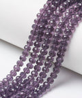 BeadsBalzar Beads & Crafts MEDIUM PURPLE (BE8827-D15) (BE8827-X) Glass Beads Strands, Faceted, Rondelle, Cyan, 3.5x3mm (1 STR)