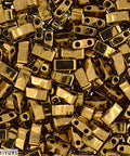 BeadsBalzar Beads & Crafts (MHT-0457) MIYUKI HALF TILA BEADS METALLIC DK.BRONZE (7.1 GMS)