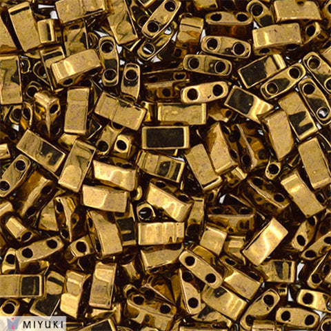 BeadsBalzar Beads & Crafts (MHT-0457) MIYUKI HALF TILA BEADS METALLIC DK.BRONZE (7.1 GMS)