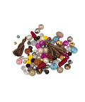 BeadsBalzar Beads & Crafts MIXED COLORS Mixed pack of 2 Tassels and Glass & Acrylic beads