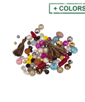 BeadsBalzar Beads & Crafts Mixed pack of 2 Tassels and Glass & Acrylic beads