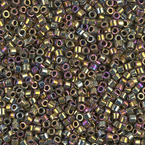 BeadsBalzar Beads & Crafts Miyuki Delica 10/0 metallic golden olive iris (DBM0029)