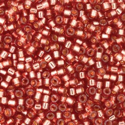 BeadsBalzar Beads & Crafts Miyuki Delica 11/0 Duracoat Silver lined dyed Magenta DB2160