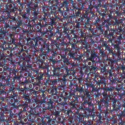 BeadsBalzar Beads & Crafts Miyuki Seed beads 11/0 hot pink Lined Aqua AB (50g)