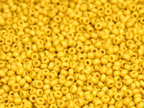 BeadsBalzar Beads & Crafts Miyuki seed beads 11/0 opaque canary (25 gms)