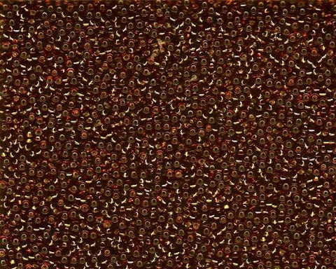 BeadsBalzar Beads & Crafts (MSB11-0005-250G) MIYUKI SEED BEADS 11/0 DK TOPAZ SILVER LINED (250 GMS)